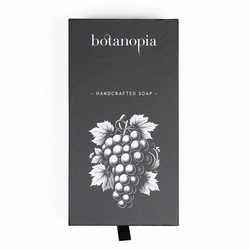 Botanopia Handcrafted Grapes Soap - Wine (100 g) - products packaging shown. 