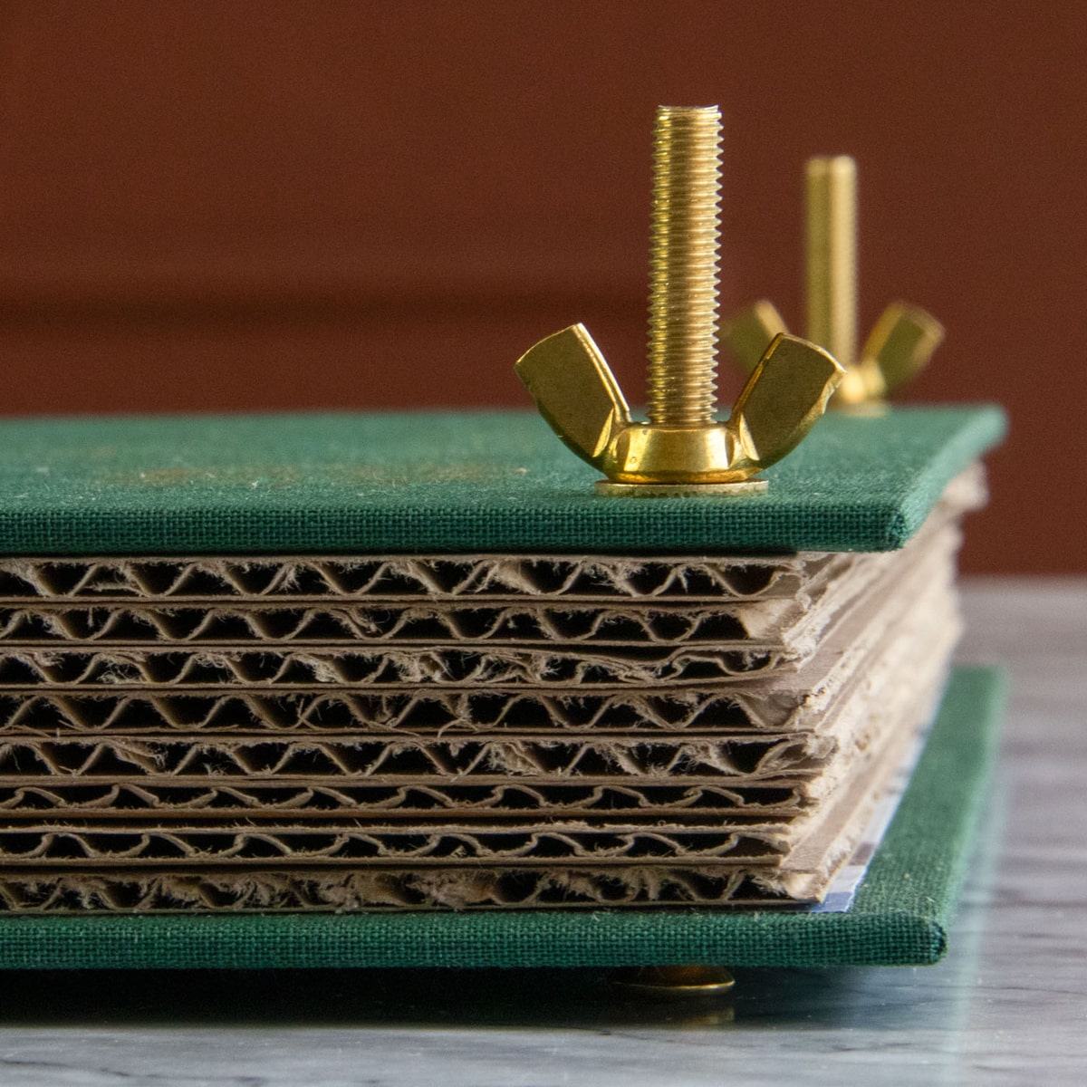 Botanopia The Botanical Flower Press - Linen Cover & Gold Foil (1 kit) - product shown at side angle and close up. 