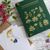 Botanopia The Botanical Flower Press - Linen Cover & Gold Foil (1 kit) - kit shown on marble counter. 