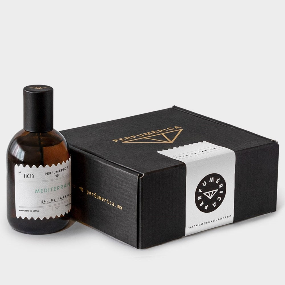 Perfumerica Mediterraneo Eau de Parfum (120 ml) - product shown next to box. 