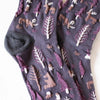 Tiepology Winter Forest Casual Socks - Charcoal/Maroon (1 pair) - product shown zoomed in.
