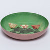 Roomytown Inc Enamel Tray - Festival of Flowers (1 pc) - product shown from side.