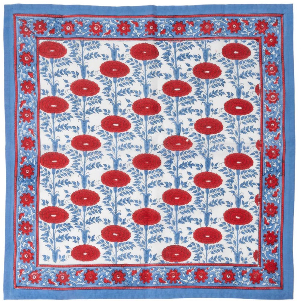 Inner Child Araminta Blockprint Napkin Set (4 pcs) - product shown unfolded. 