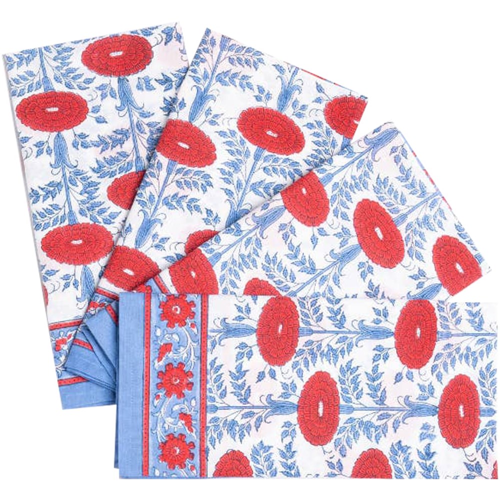 Inner Child Araminta Blockprint Napkin Set (4 pcs)