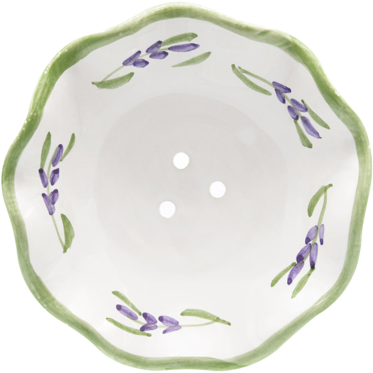 Handmade and Hand Painted French Round Soap Dish