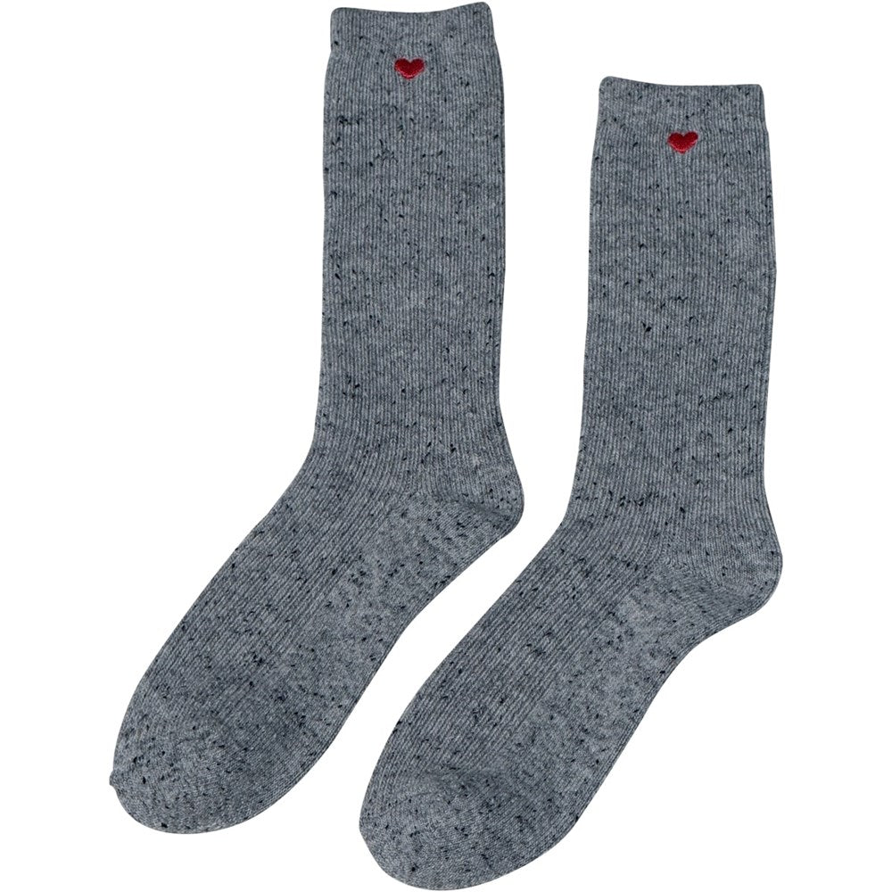 Le Bon Shoppe Embroidered Snow Socks - Cookies and Cream (1 pair)
