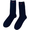 Embroidered Snow Socks - Black