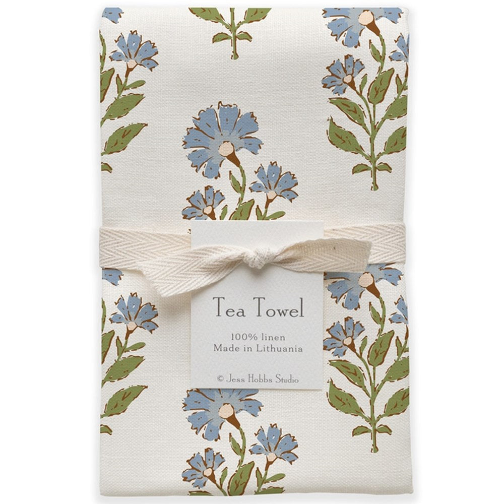 Jess Hobbs Studio Linen Tea Towel - Marigold French Blue (1 pc)
