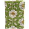 Jess Hobbs Studio Linen Tea Towel - Sunflower Trellis Green (1 pc) shown folded