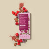 Elements Raspberry Chocolate Bar (1.8 oz) shown with ingredients