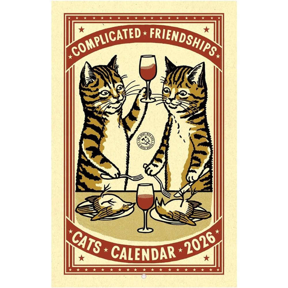 Ravi Zupa Arts Complicated Friendships Cat 2026 Calendar (1 pc) cover
