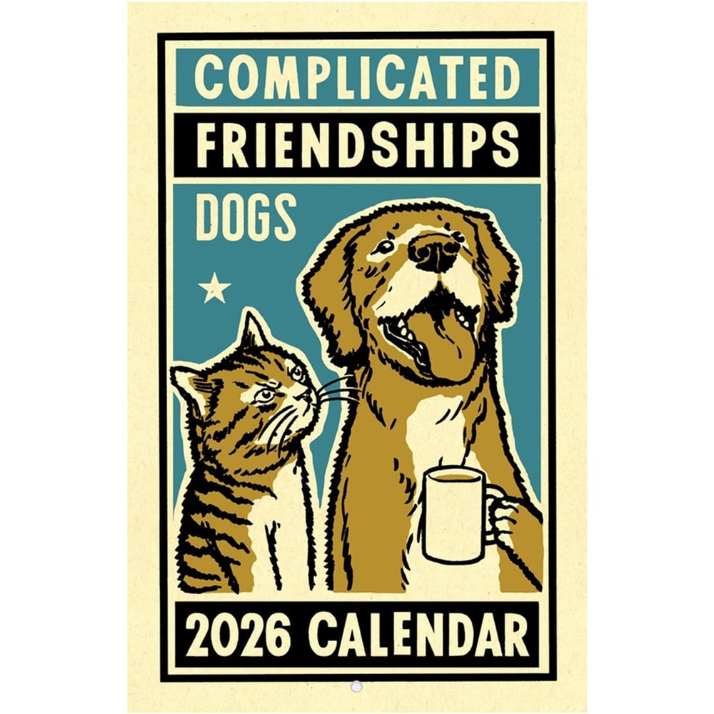 Ravi Zupa Arts Complicated Friendships Dog 2026 Calendar (1 pc)