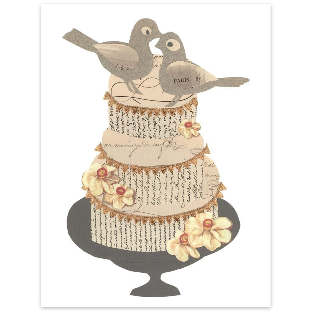 Paste Cake With Doves Card (1 pc)
