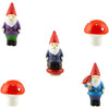 Colorful Gnome and Mushroom Magnets