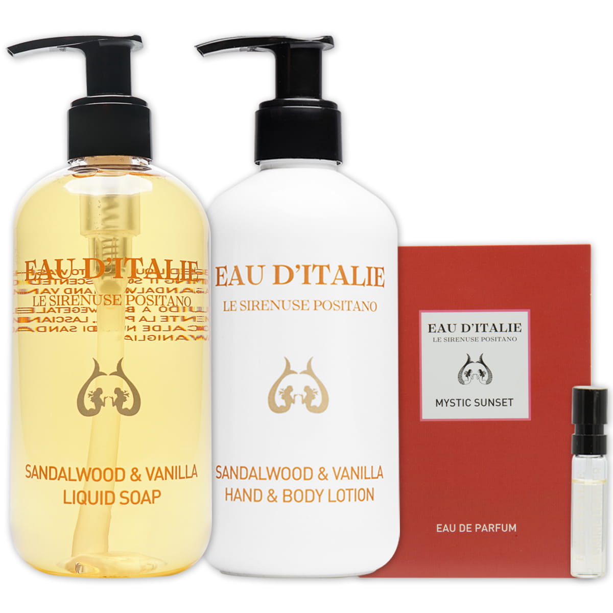 Eau d'Italie Sandalwood & Vanilla Sinkside Gift Set (3 pcs)