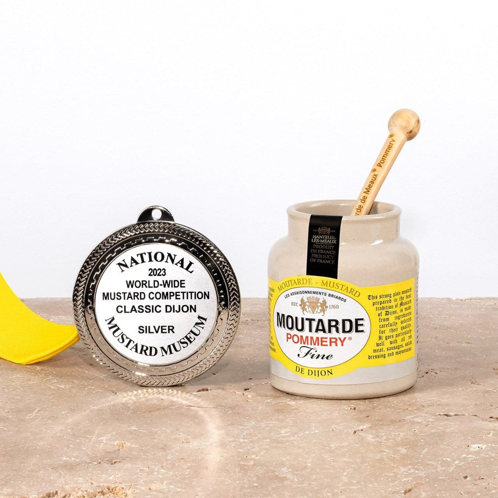 Pommery Dijon Mustard (100 g) - product shown with award. 