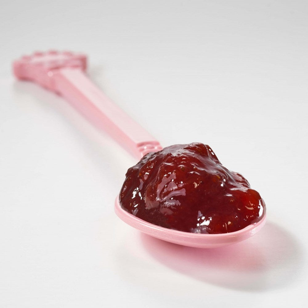 Muroise Strawberry Jam (100 g) - product shown on spoon.