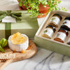 McEvoy Ranch Charcuterie Gift Set (6 pcs)- product shown in gift box with wooden board and cheese