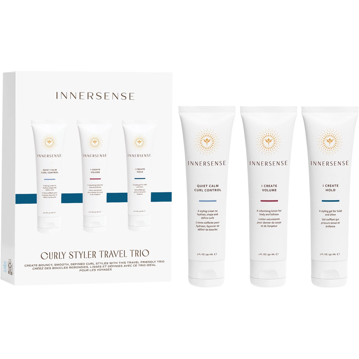 Innersense Organic Beauty Curly Styler Travel Trio (3 pcs)