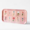 Roomytown Inc Birchwood Tray - Festival of Flowers (1 pc) - product shown at an angle. 
