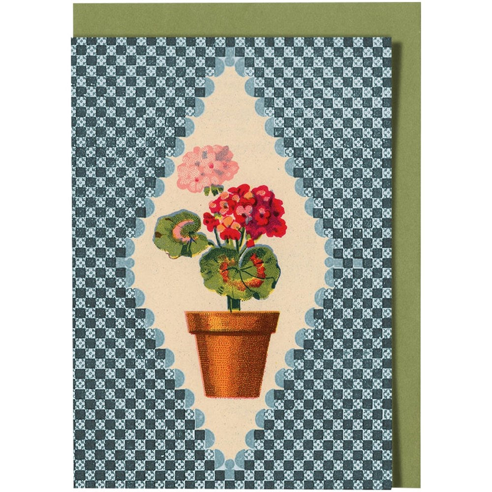 Roomytown Inc Geranium Greeting Card (1 pc)