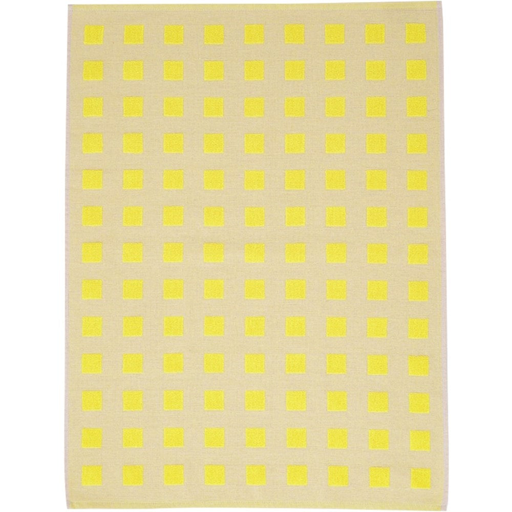 Wrap Squares Oat/Yellow Cotton Tea Towel (1 pc)