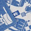 Close up of Wrap Kitchen Cats Cotton Tea Towel (1 pc) showing front and back