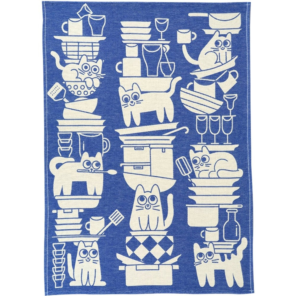 Wrap Kitchen Cats Cotton Tea Towel (1 pc)