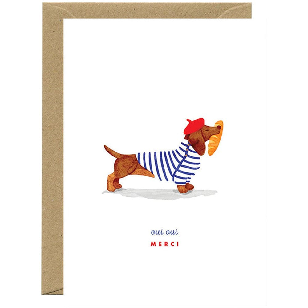 All The Ways To Say Oui Oui Merci Card (1 pc)