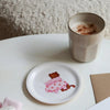 All The Ways To Say Together Cats Coaster (1 pc) - product shown on table with coffee. 