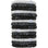 France Luxe Grab & Go Ponytail Holders Set - Black Metallic (15 pcs)