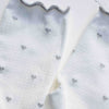 Tiepology Mini Heart Ruffle Socks - White/Silver