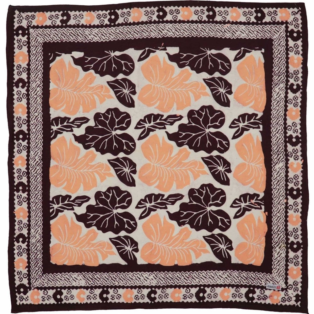 Kasih Co-op Hand Dyed Batik Bandana - Fallen Leaf (1 pc) shown flat