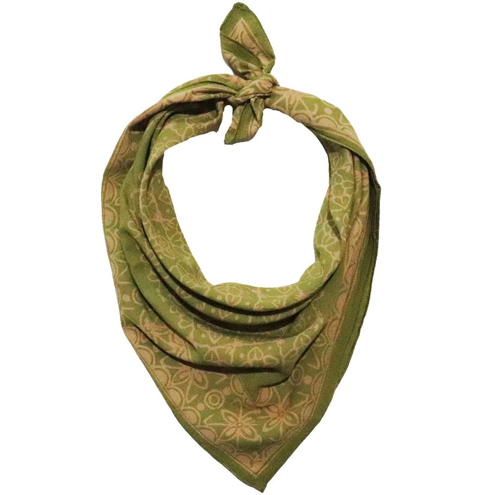 Kasih Co-op Hand Dyed Batik Bandana - Lime Blossom (1 pc)