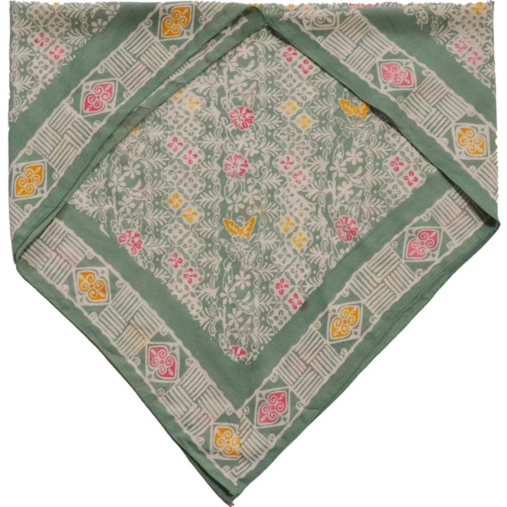 Kasih Co-op Hand Dyed Batik Bandana - Pastel Haven (1 pc) shown folded