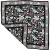 Kasih Co-op Hand Dyed Batik Bandana - Nile Nights Floral (1 pc) shown with one corner folded