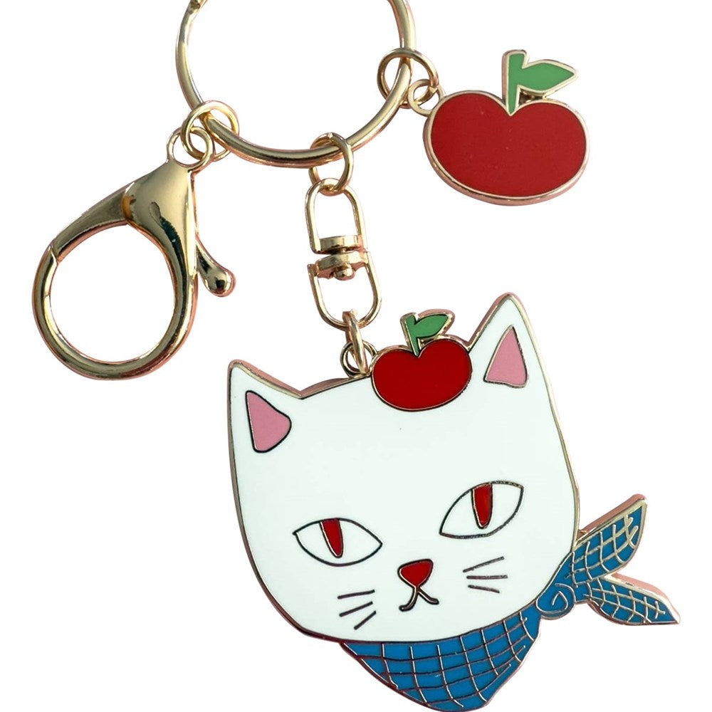 Centinelle Apple Cat Keychain Charm (1 pc)