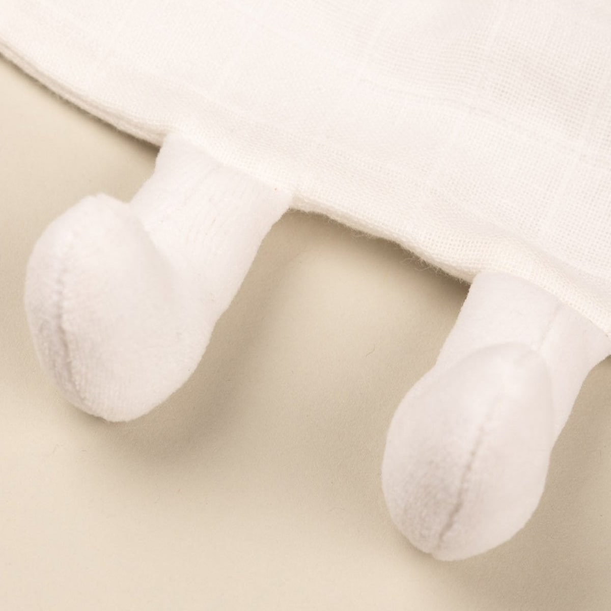 Pamplemousse Peluches The Rabbit Lovey in Liberty - Bleu Forest (1 pc) - products feet shown. 