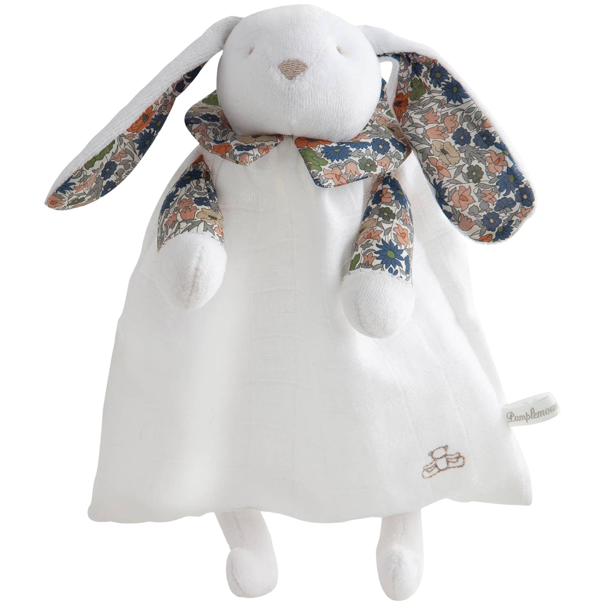 Pamplemousse Peluches The Rabbit Lovey in Liberty - Bleu Forest (1 pc)