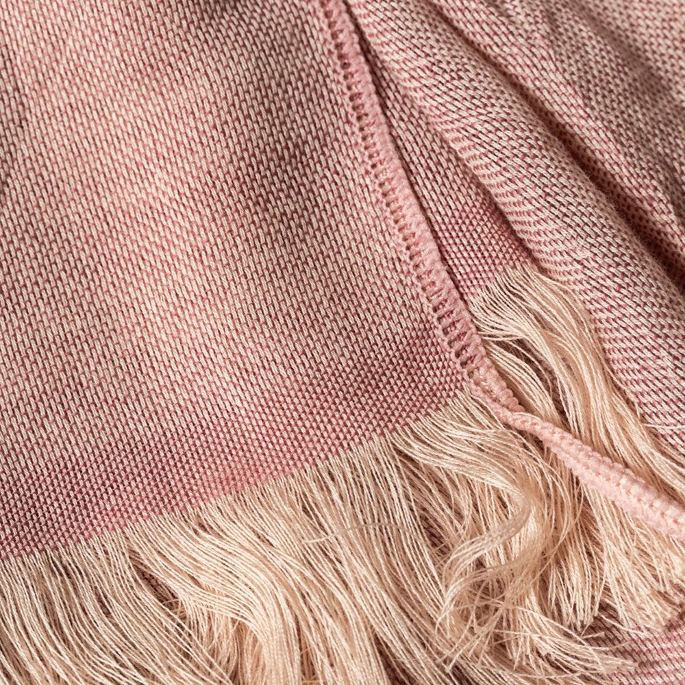 Kontex Haolu Cotton Wool Stole - Red Plum (1 pc) - product shown up close. 