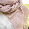 Kontex Haolu Cotton Wool Stole - Red Plum (1 pc) - product shown around model. 