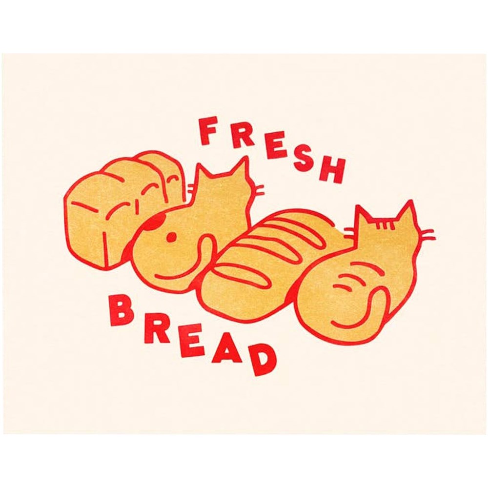 Pencil & Post Fresh Bread Riso Print (1 pc)