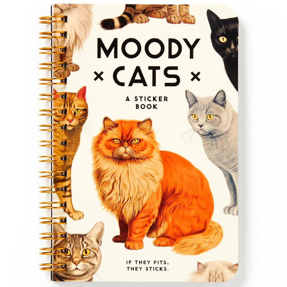 Chronicle Books Brass Monkey Moody Cats Sticker Book (1 pc)