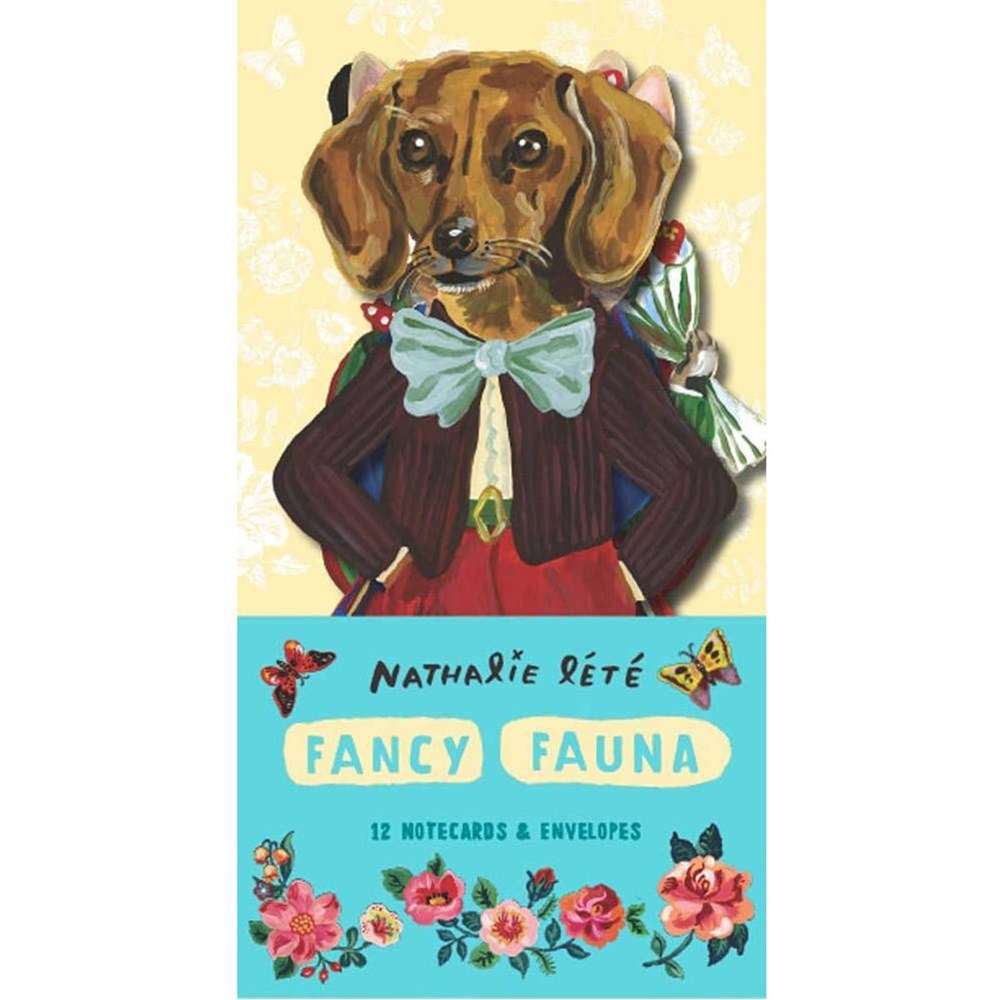 Chronicle Books Nathalie Lete Fancy Fauna Die-Cut Card Set (12 pcs)
