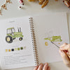 Emily Lex Studio Farm Watercolor Workbook (1 pc) - page of product shown being painted. 