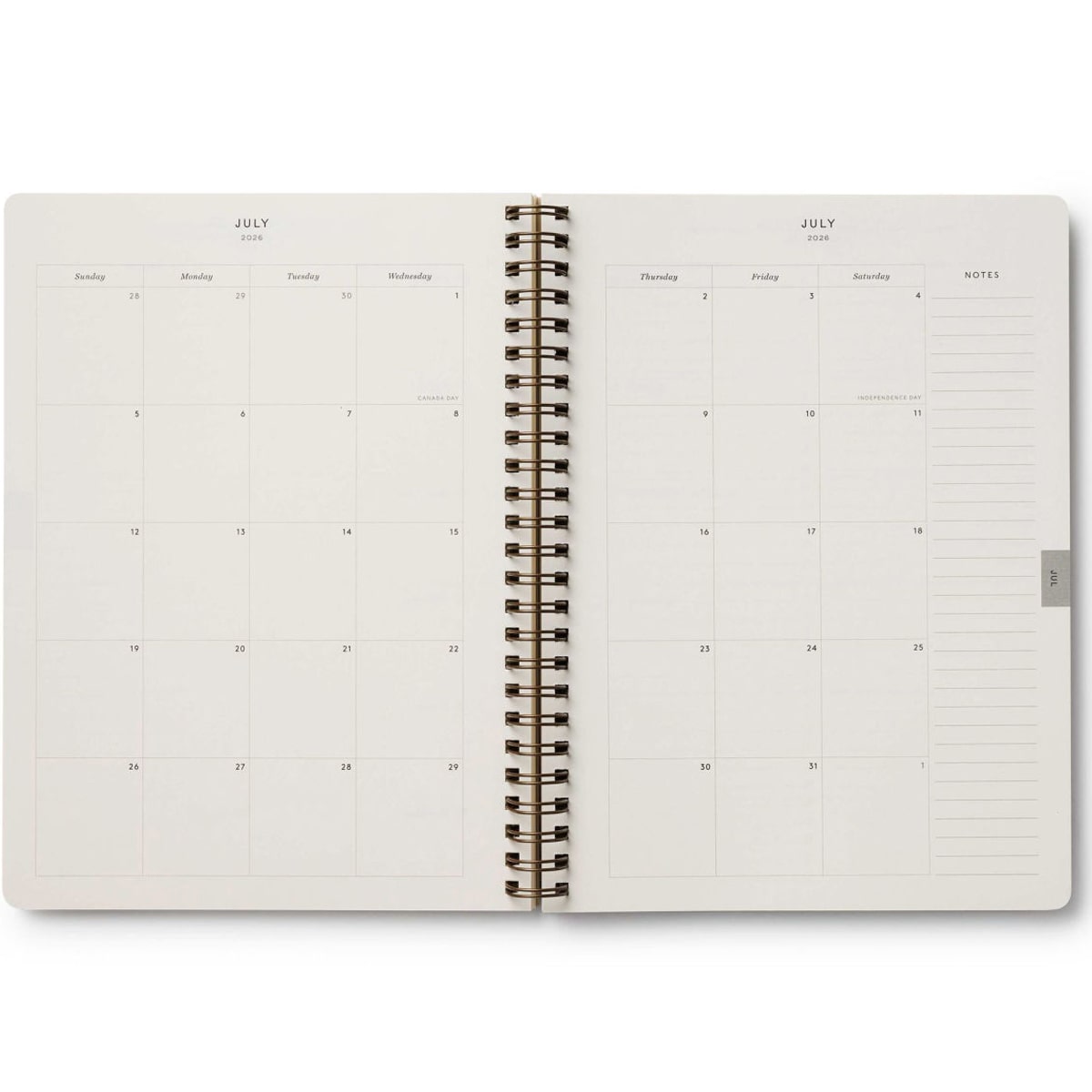 Rifle Paper Co. 2026 Dahlia Spiral Planner (1 pc) sample calendar page