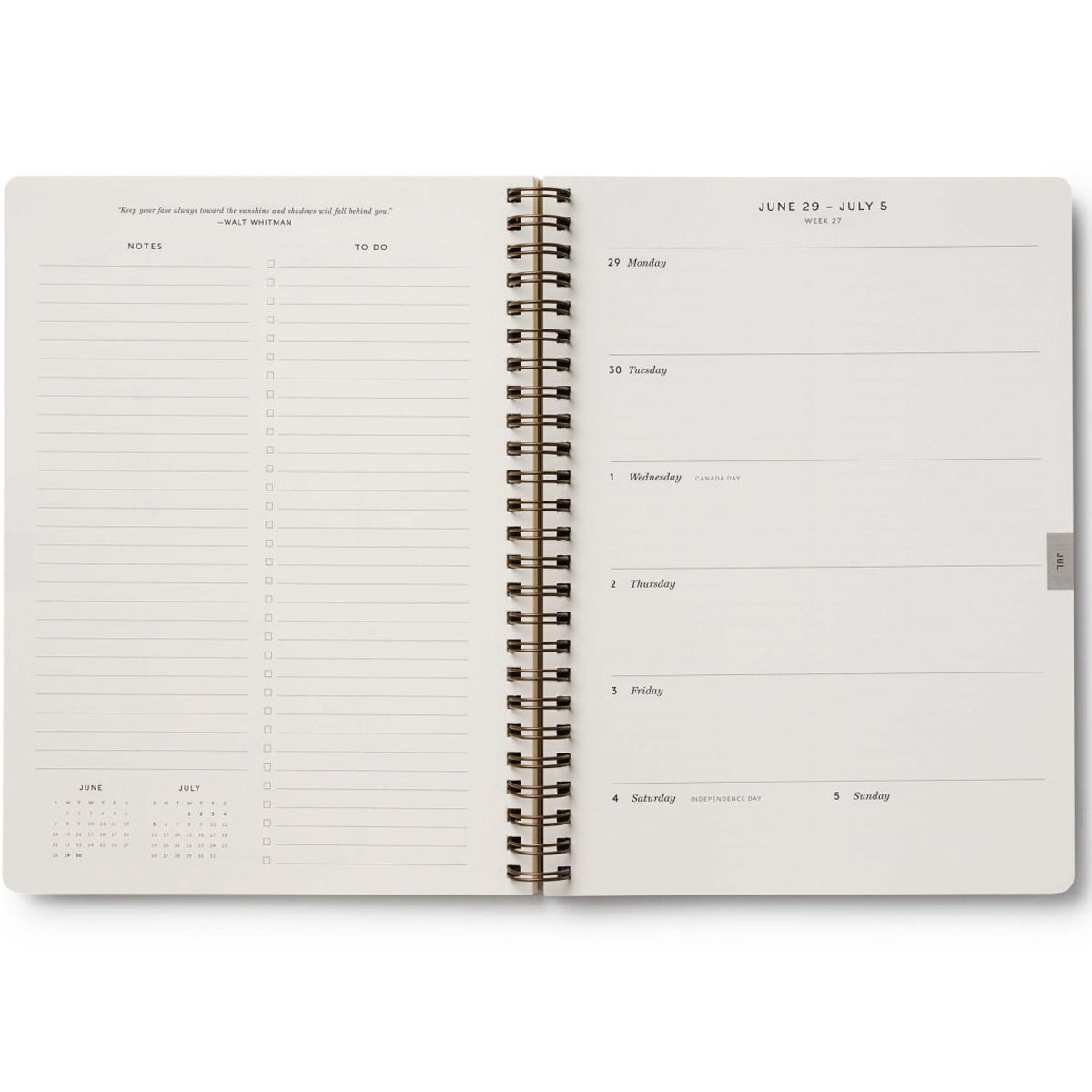 Rifle Paper Co. 2026 Dahlia Spiral Planner (1 pc) sample interior page