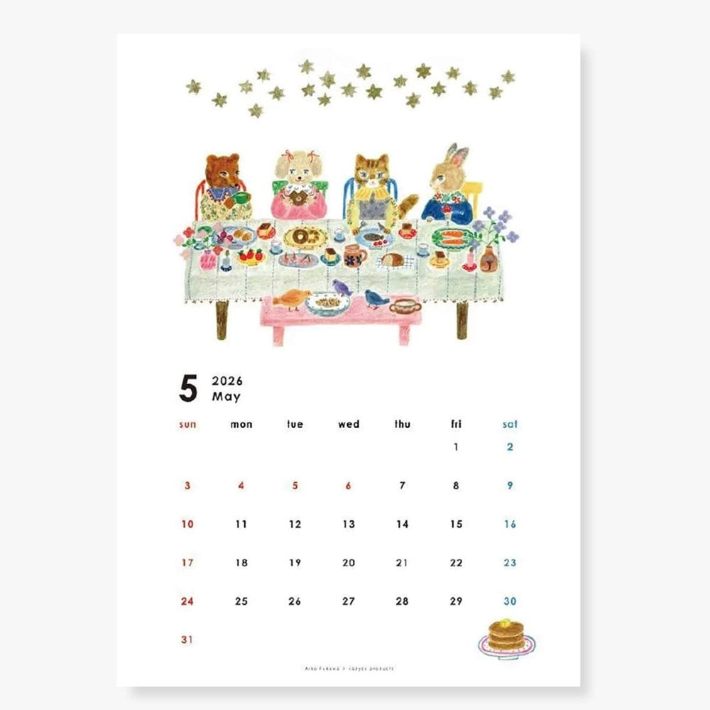 Her Winter Flowers 2026 Wall Calendar - Aiko Fukawa (1 pc) Month of May shown