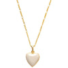 Amano Studio Small Heart Enamel Locket Necklace - Beige (1 pc)