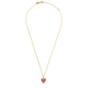 Amano Studio Small Heart Enamel Locket Necklace - Canyon (1 pc) - product shown zoomed out. 